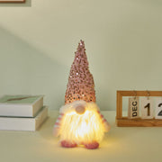 Christmas Light Up Santa Claus Figure Bulk Glitter Holiday Decoration