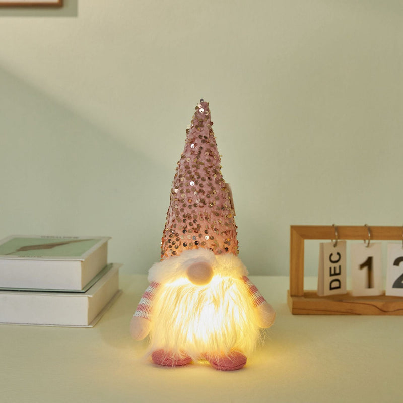 Christmas Light Up Santa Claus Figure Bulk Glitter Holiday Decoration