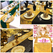 Gold Glitter Table Runner Bulk Pack 3 Colors Wedding Decor 12 Inch x 108 Inch