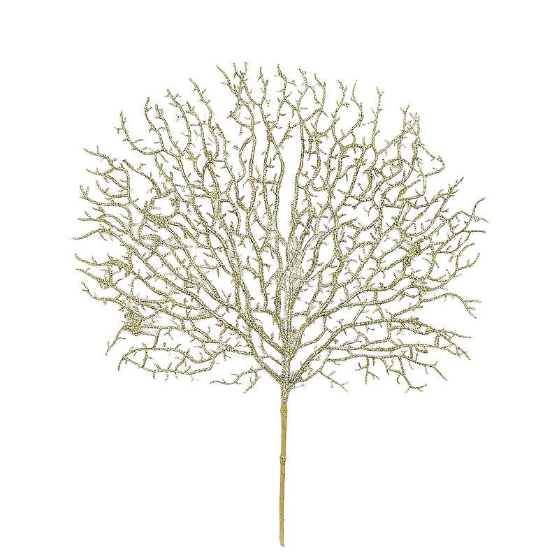 19.6 Inch Artificial Golden Antler Shaped Manzanita Tree Branches Bulk for Festival Decor