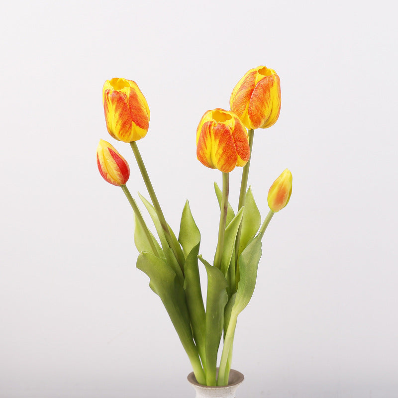 2025 Gradient Color Tulip Bouquet 10 Pcs Real Touch Latex Artificial Flowers