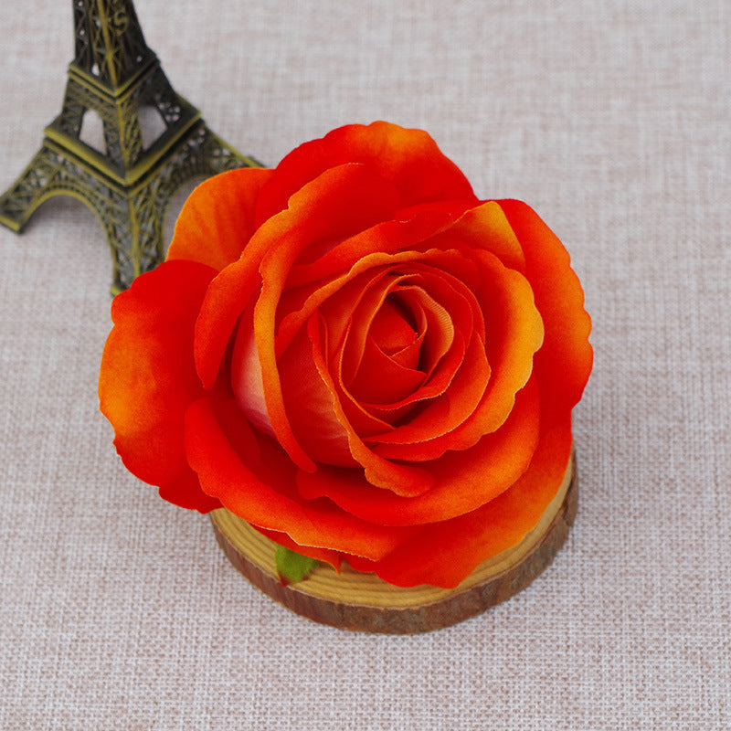 10 Pcs Artificial Bionic Flannel Rose Heads for DIY Wedding Party Baby Shower Decoration