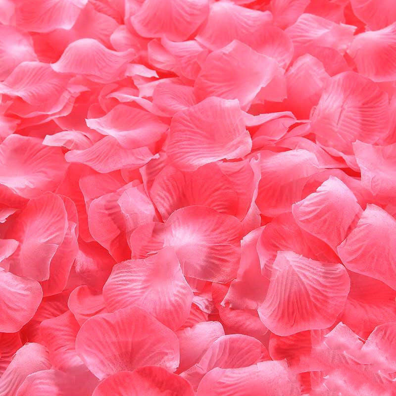 Faux Rose Petals for Wedding Engagement Decorations, Artificial Silk Flower Petals, 200 Pcs