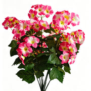 19 Inch UV-Resistant Artificial Silk Petunias, Realistic Outdoor Decor, Bulk Quantity