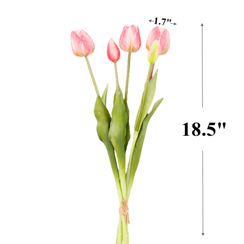 2025 Gradient Color Tulip Bouquet 10 Pcs Real Touch Latex Artificial Flowers