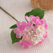 Artificial Hydrangea Stem 24 Inch Blue Silk Flower for Floral Arrangements