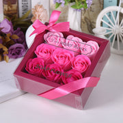 10 Pcs Artificial Soap Rose Flowers Gift Box Valentine's Day Holiday Party Decor