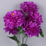 27 Inch Artificial Peony Bush 1 Pc Satin Cemetery Flower Stem