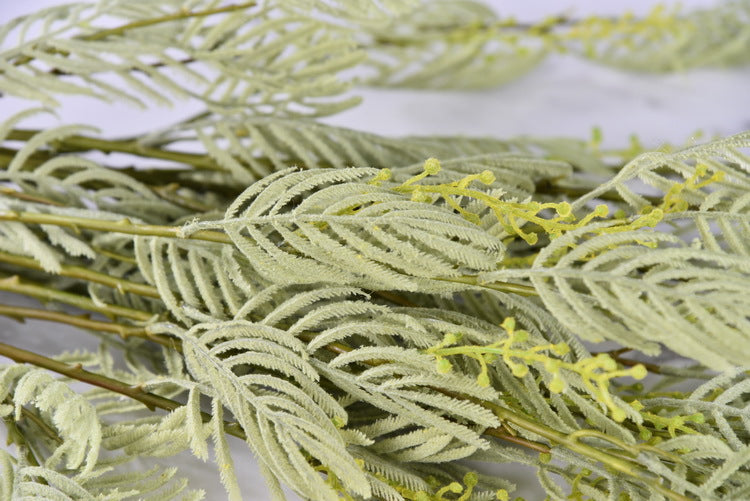 39 Inch Artificial Mimosa Stems Branches Bulk Real Touch 10 Pcs