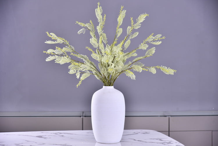 39 Inch Artificial Mimosa Stems Branches Bulk Real Touch 10 Pcs