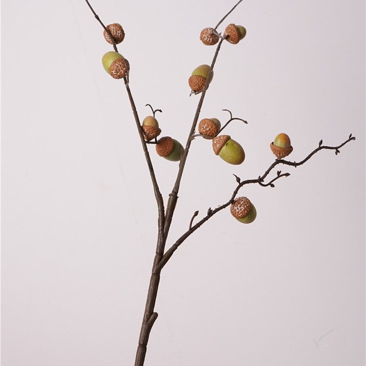 29 Inch Artificial Acorn Fruit Branches Stems - 6 Pcs Realistic Fall Winter Centerpiece Decor