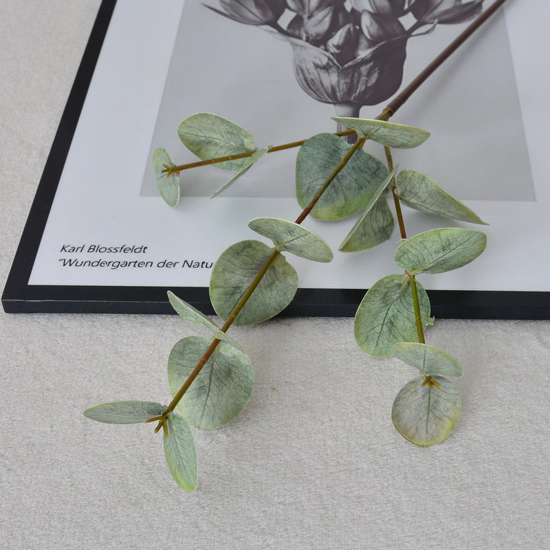 19.6 Inch Real Touch Artificial Eucalyptus Stem – Lifelike Silk Green Foliage for Wedding and Home Decor