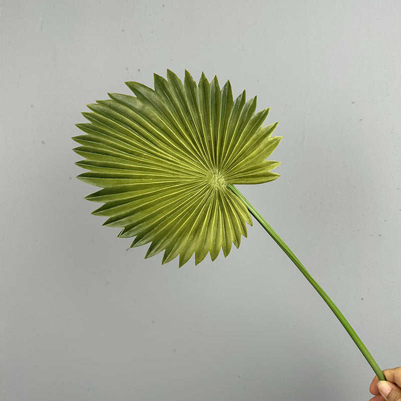 18 Inch Artificial Fan Palm Leaves with Stems, 10 Pcs Tropical Silk Plants for Wedding Decor
