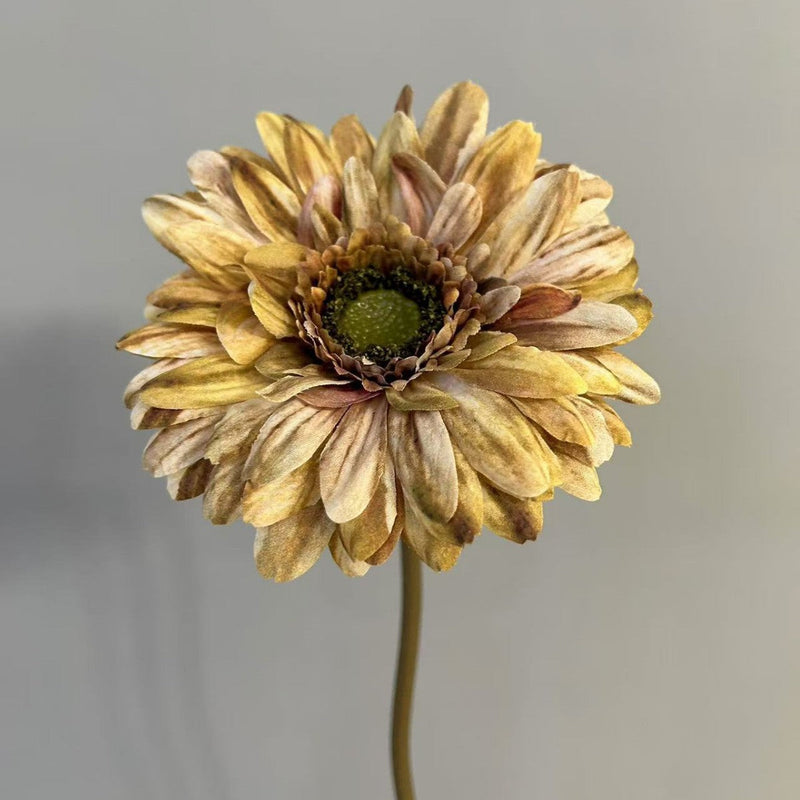 18 Inch Artificial Gerbera Daisy Stems, 10 Pcs, Autumn Winter Tones, Silk Flowers for Home and Wedding Decor