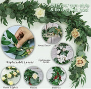6.5FT Artificial Eucalyptus Garland Greenery Hanging Vines for Wedding Table Runner Party Centerpiece
