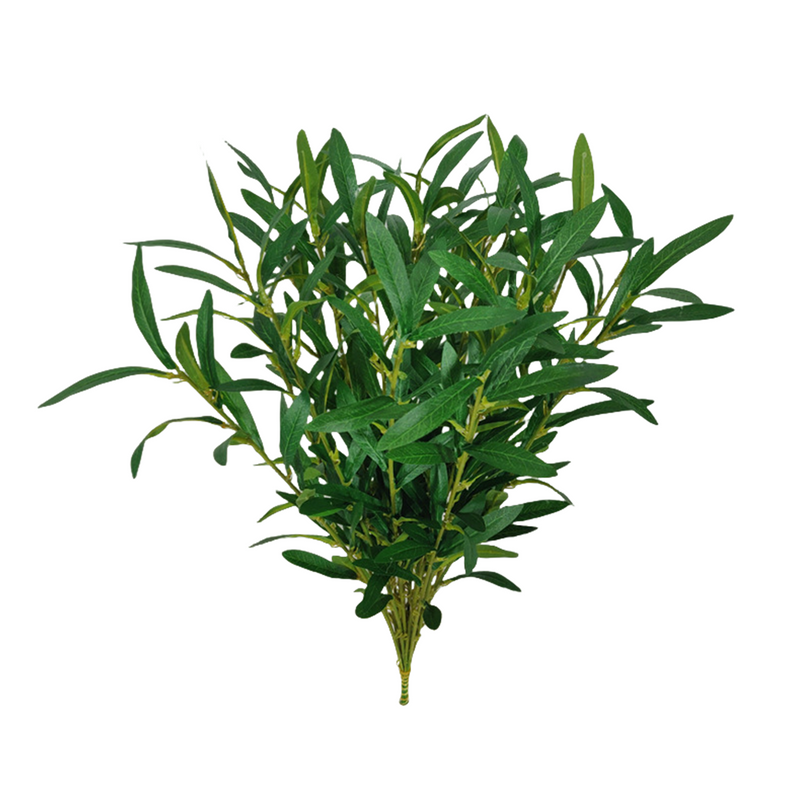 20 Pcs 19.7 Inch Artificial Olive Leaf Stems Faux Greenery Branches for DIY