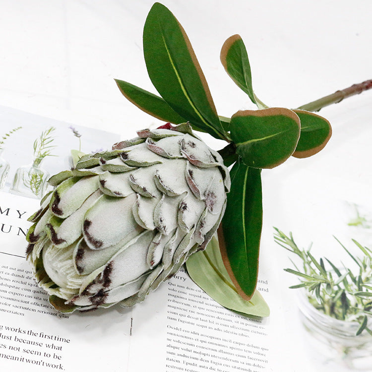36 Inch Extra Tall Artificial Protea Stems, 6 Pcs Pineapple Protea Flowers