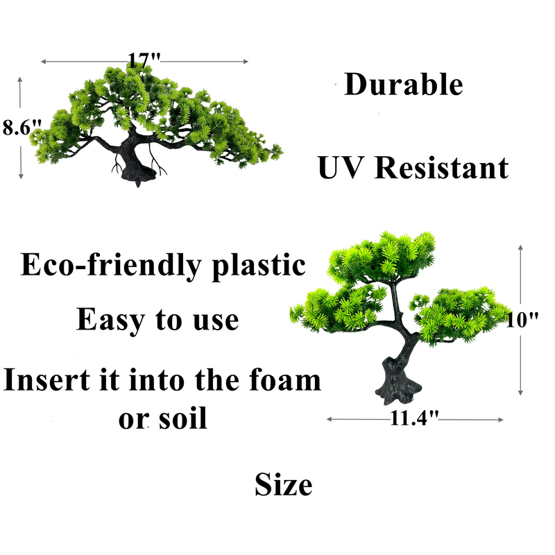Large Artificial Pine Stems 12 Inch Bulk Quantity for Greeting Arrangements