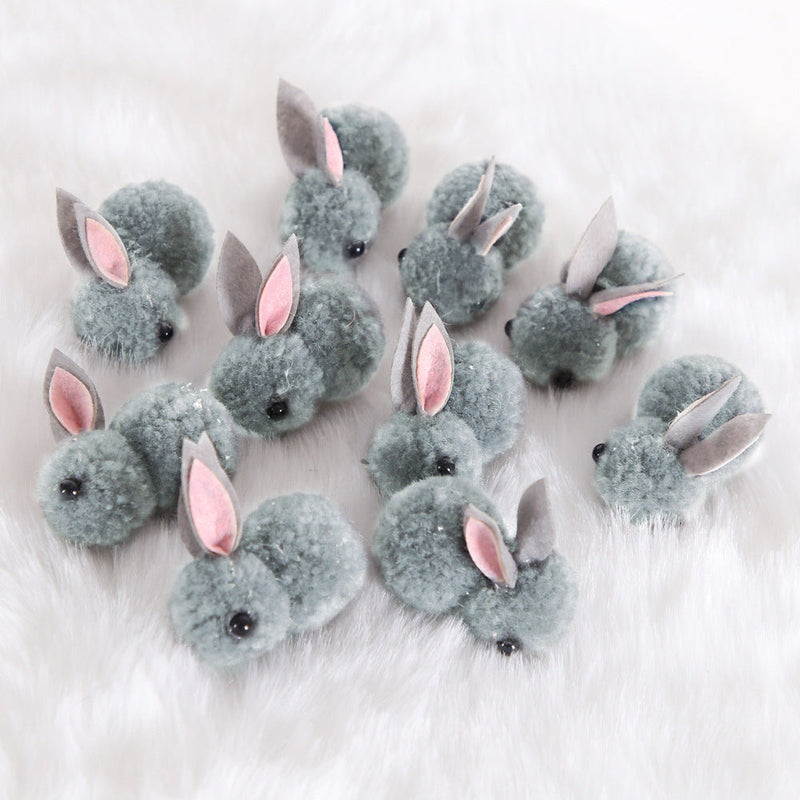 10 Pcs Artificial Rabbit Ornaments for Easter Holiday Decorations Bulk Set