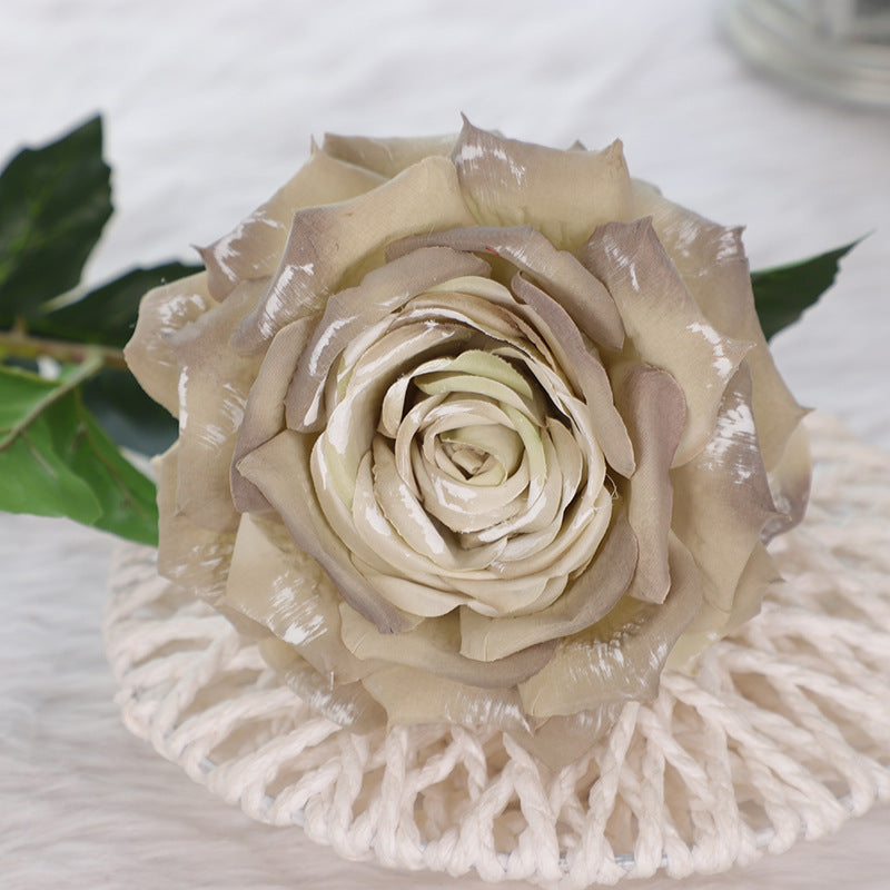 3 Pcs Vintage 1970s Style Silk Rose Stems Wedding Flower Arrangement