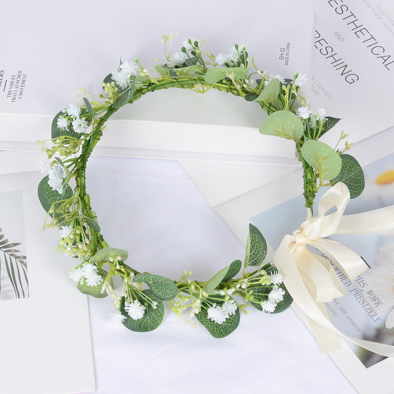 Gypsophila Artificial Flowers 50 Pcs Small White Silk Baby's Breath for Hair Decor and Hair Bands