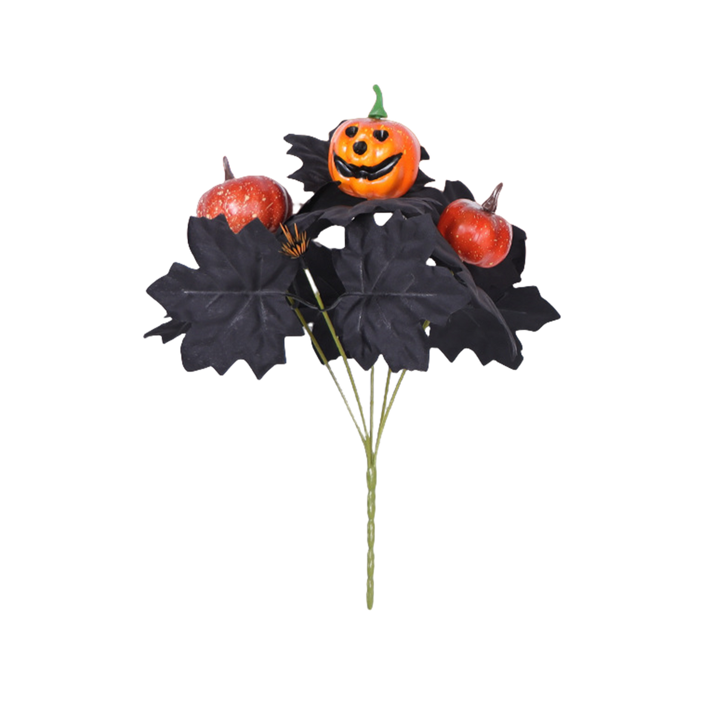 2 Pcs 12 Inch Artificial Black Maple Leaf Bushes Halloween Centerpiece Shrubs