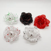 50 Pcs 3.5 Inch Artificial Halloween Rose Flower Heads for Crafts Bulk Wholesale