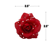 50 Pcs 3.5 Inch Artificial Halloween Rose Flower Heads for Crafts Bulk Wholesale