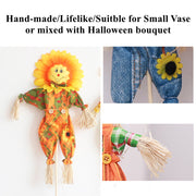 4 Pcs 13 Inch Fall Harvest Scarecrow Artificial Flower Stems for Crafts Bouquets