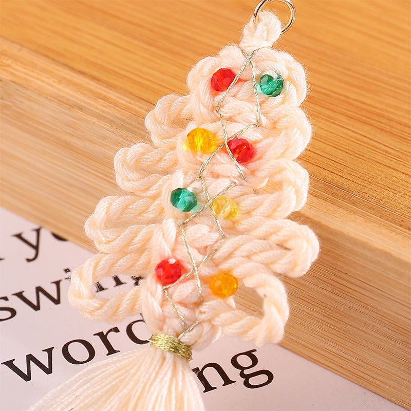 Bulk Artificial Christmas Tree Hanging Tassels Ornaments – Hand Knitting, Multiple Colors, 10 Pcs