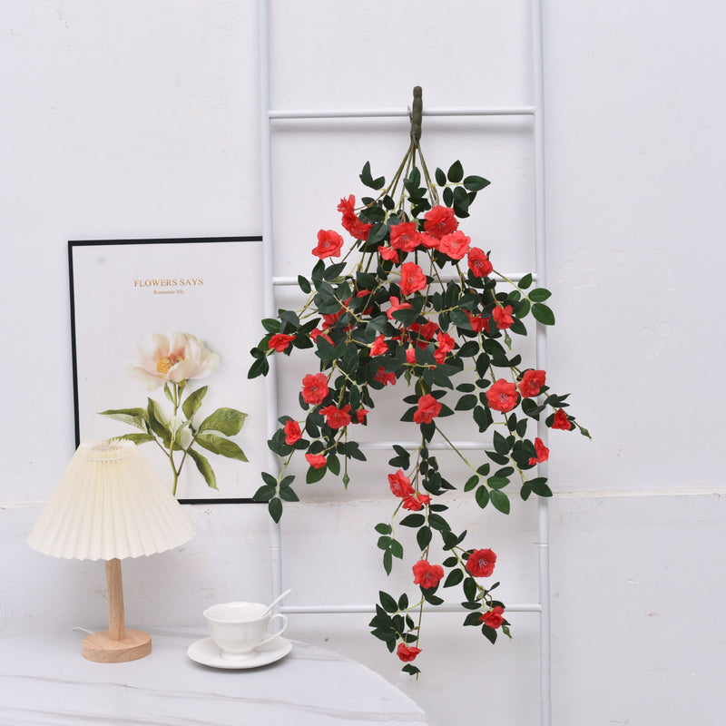 35 Inch Artificial Hanging Begonia Bushy Rattan Plant for Home Garden Wedding Arch Decorations Bulk