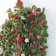 6 Ft Artificial Begonia Garland Flowers Bulk, Silk Floral Decoration for Mirror