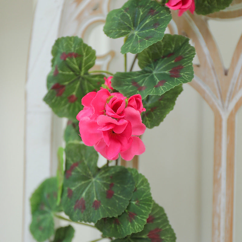 6 Ft Artificial Begonia Garland Flowers Bulk, Silk Floral Decoration for Mirror