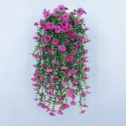 2 Pcs Artificial Hanging Flowers Plants for Outdoor Spring Decoration, Silk, Bulk Set