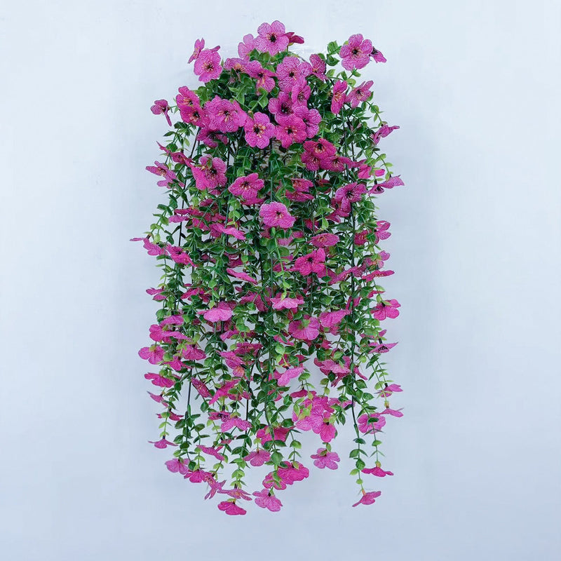 2 Pcs Artificial Hanging Flowers Plants for Outdoor Spring Decoration, Silk, Bulk Set