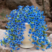 2 Pcs Artificial Hanging Flowers Plants for Outdoor Spring Decoration, Silk, Bulk Set