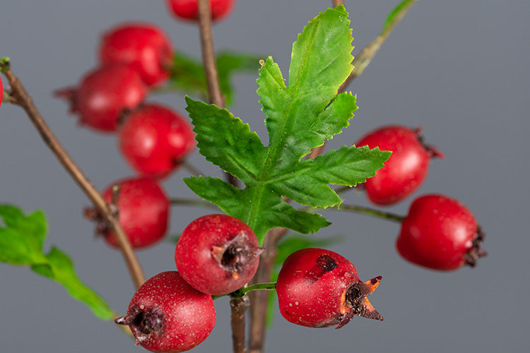 24 Inch Artificial Hawthorn Stems Spray with Fruits, 10 Pcs Bulk Branches