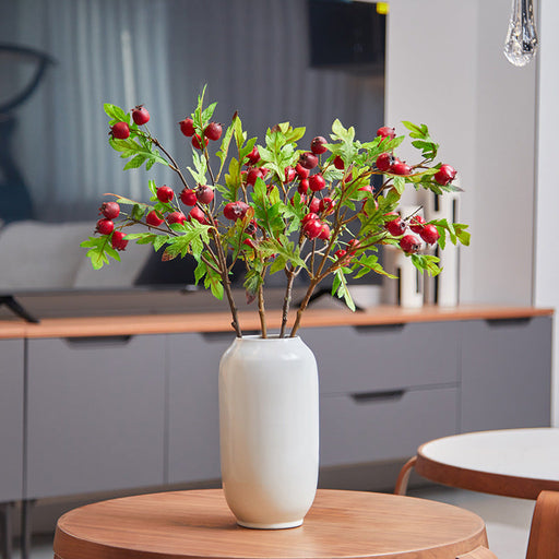 24 Inch Artificial Hawthorn Stems Spray with Fruits, 10 Pcs Bulk Branches