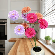 25 Inch Artificial Silk Hibiscus Stems 25 Pcs Bulk Wedding Flowers