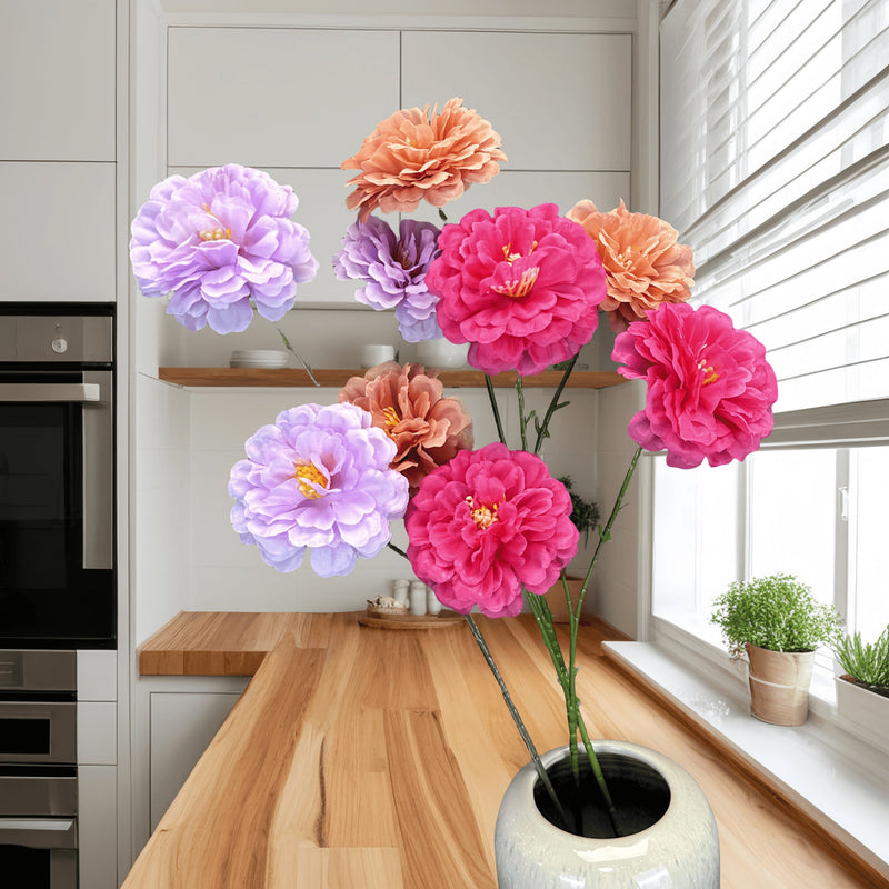 25 Inch Artificial Silk Hibiscus Stems 25 Pcs Bulk Wedding Flowers