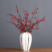 43 Inch Extra Long Artificial Holly Berry Stems Bulk 10 Pcs Silk Fruit Branches