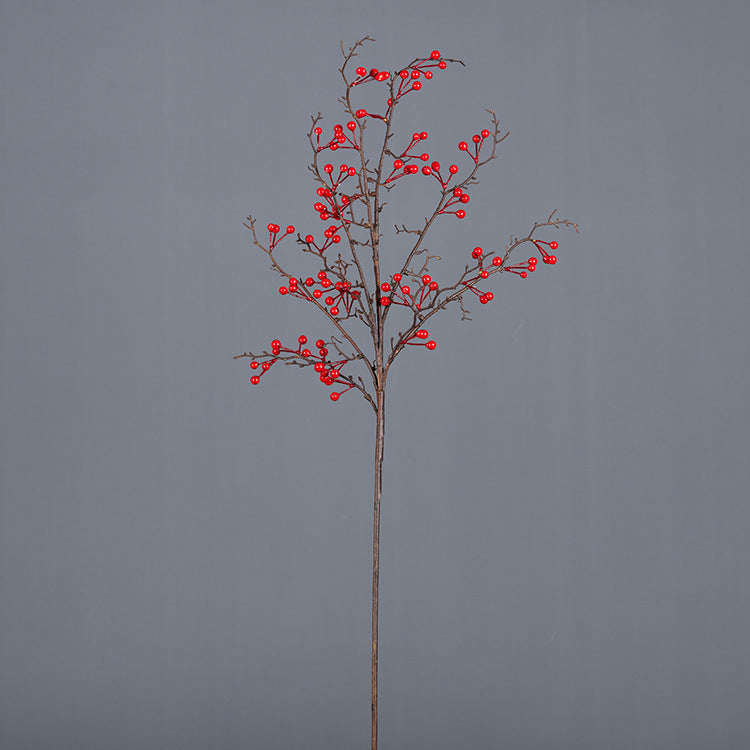 43 Inch Extra Long Artificial Holly Berry Stems Bulk 10 Pcs Silk Fruit Branches