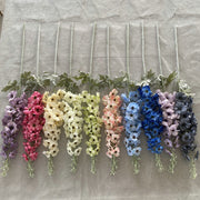 25 Inch Silk Hollyhock Artificial Flowers 6 Stems Long Stem Bulk Arrangement