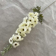 25 Inch Silk Hollyhock Artificial Flowers 6 Stems Long Stem Bulk Arrangement