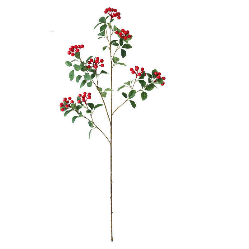 37 Inch Artificial Holy Berries Branches with Leaves Spray – Bulk Quantity