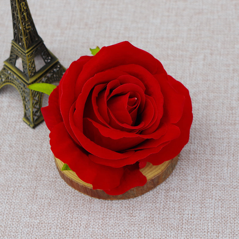 10 Pcs Artificial Bionic Flannel Rose Heads for DIY Wedding Party Baby Shower Decoration
