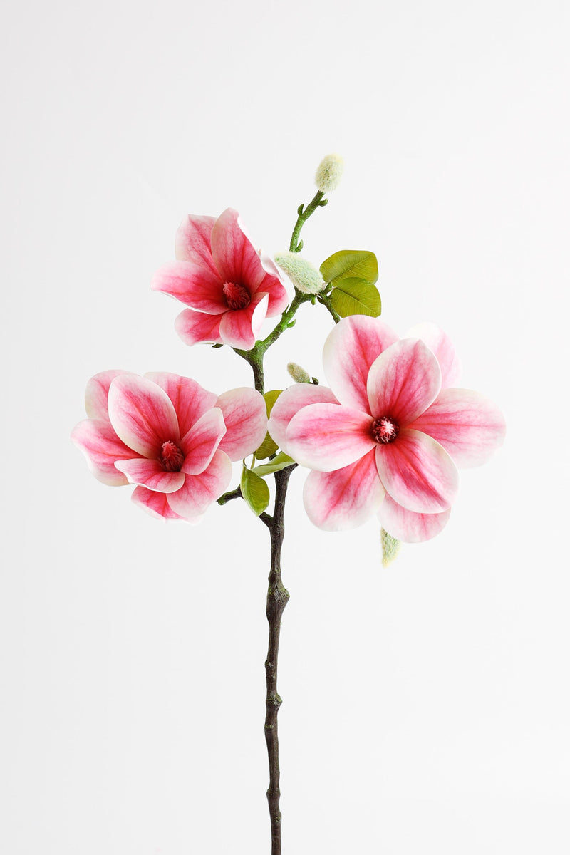 22 Inch Artificial Silk Magnolia Stems Bulk Wholesale - 22" Magnolias, 10 Pcs