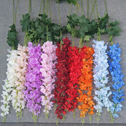 6 Pcs Extra Large 45" Artificial Hyacinth Flower Bouquet Bulk Faux Silk