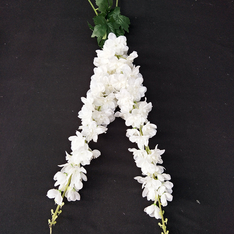 6 Pcs Extra Large 45" Artificial Hyacinth Flower Bouquet Bulk Faux Silk
