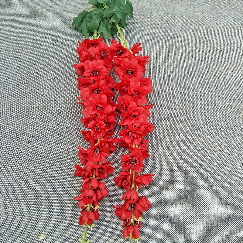 6 Pcs Extra Large 45" Artificial Hyacinth Flower Bouquet Bulk Faux Silk